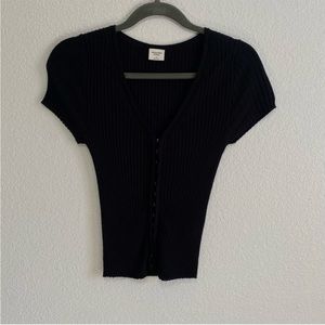 Abercrombie & Fitch Hook and Eye Short Sleeve Cardigan XS